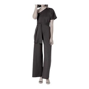 Susana Monaco One Shoulder Dolman Jumpsuit in Deep Forest NWT